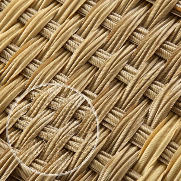 SONGMICS Rattan Hatású Tárolódoboz Fedéllel 65L Természetes