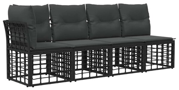 VidaXL 4-Személyes Kerti Kanapé Bal Karfával 4 pcs 4-Ülőhelyek száma