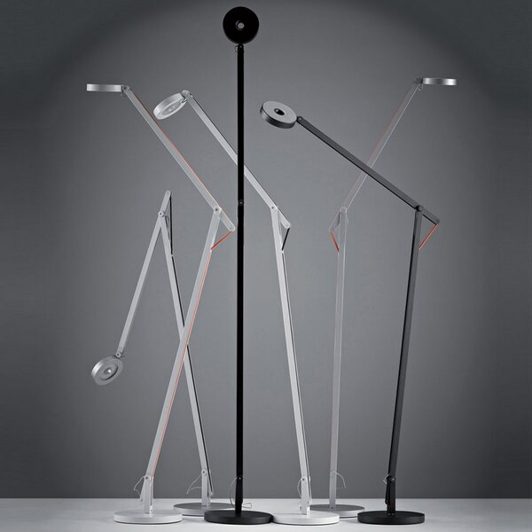 Állólámpa Rotaliana, String F1 DTW, dimmable, Fekete, Nappali, Fém, Dizájn