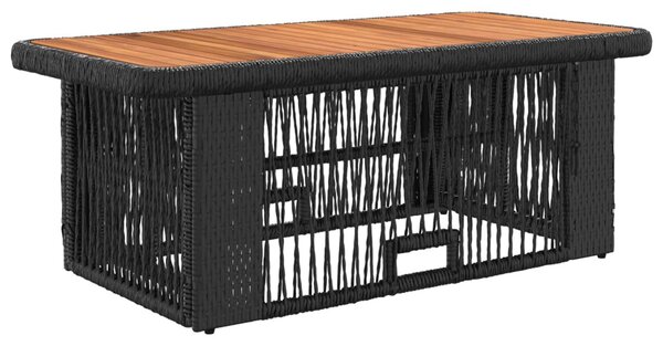 Kert étkező szett párnával 4 pcs Fekete és Krém polirattan
