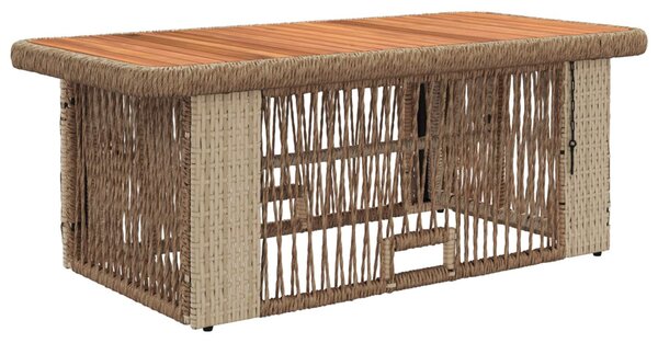 Kert étkező szett párnával 4 pcs Beige és krém polirattan
