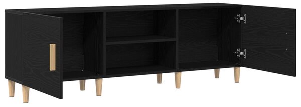 TV szekrény 150 x 30 x50 cm Fekete tölgy Szerelt Fa