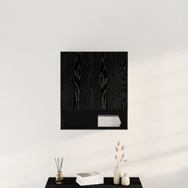 Fali Szekrény Fekete tölgy 60 x 30 x 70 cm Faanyag