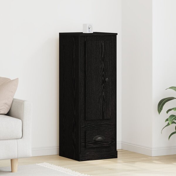 VidaXL Magas szekrény Fekete Tölgy 36x35,5x103,5 cm Műanyag Fa