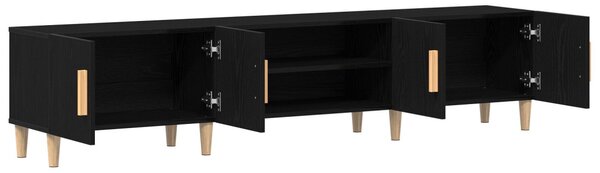 TV szekrény 180 x 31,5 x 40 cm Fekete tölgy Szerelt Fa