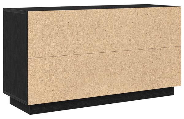 Oldalszekrény Fekete Tölgy 102x35x55 cm Mérnöki Fa