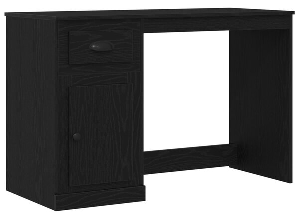 Asztal fiókkal tárolóval Fekete tölgy 50 x 115 x 75 cm Faanyag