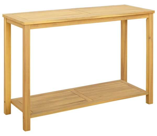 VidaXL Kert oldalsó asztal Világos akác 110 x 40 x 75 cm Tömör Akácfa