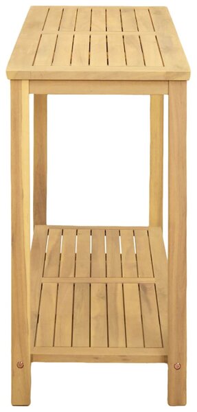 VidaXL Kert oldalsó asztal Világos akác 110 x 40 x 75 cm Tömör Akácfa