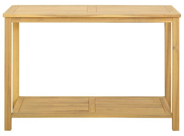 VidaXL Kert oldalsó asztal Világos akác 110 x 40 x 75 cm Tömör Akácfa