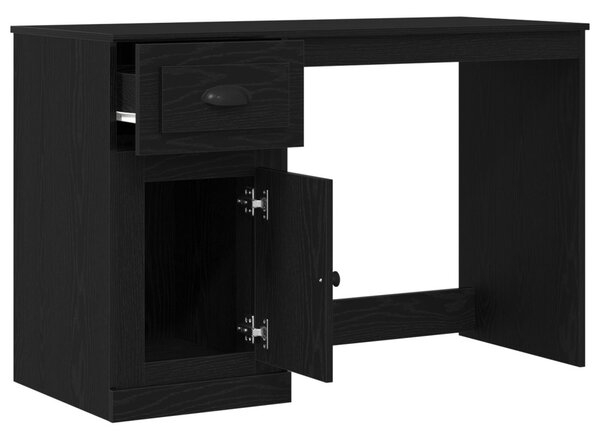 Asztal fiókkal tárolóval Fekete tölgy 50 x 115 x 75 cm Faanyag