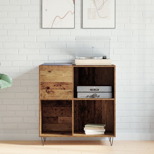 Hanglemez szekrény kézműves tölgy 85 x 38 x 89 cm Szerelt Fa