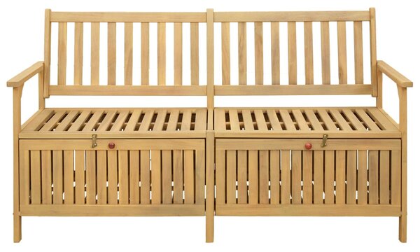 Tárolópad 2 -Seater 148 x 63 x 84 cm Tömör Akácia Négyszögletes