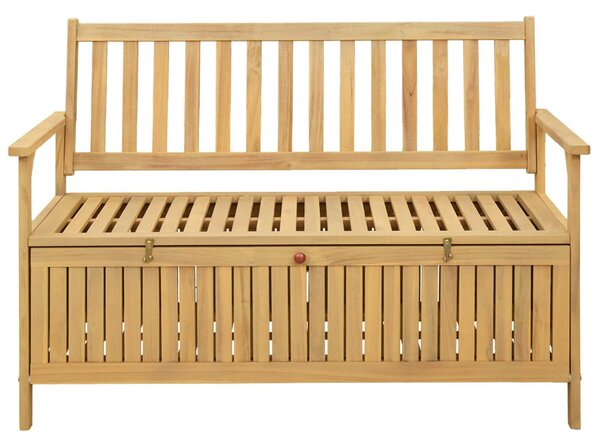 Tárolópad 2 -Seater 120 x 63 x 84 cm Tömör Akácia Négyszögletes