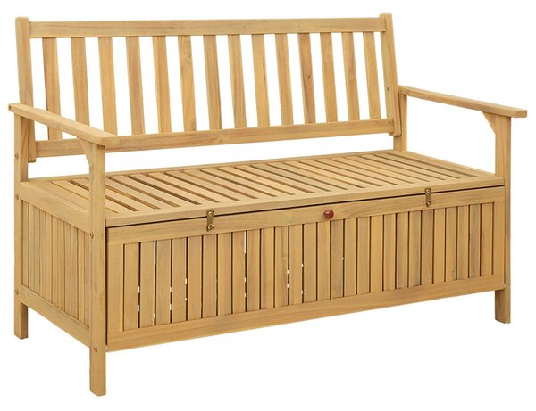 Tárolópad 2 -Seater 120 x 63 x 84 cm Tömör Akácia Négyszögletes