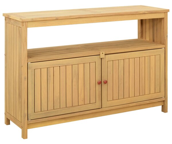Kert oldalsó asztal Világos akác 110 x 35 x 75 cm Tömör Akácfa