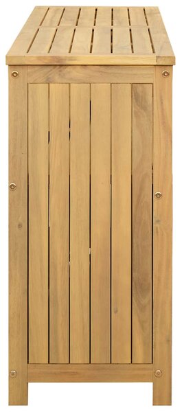 Kert oldalsó asztal Világos akác 110 x 35 x 75 cm Tömör Akácfa