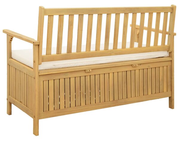 VidaXL Tárolópad párnával tárolóval ajtóval 120 x 63 x 84 cm