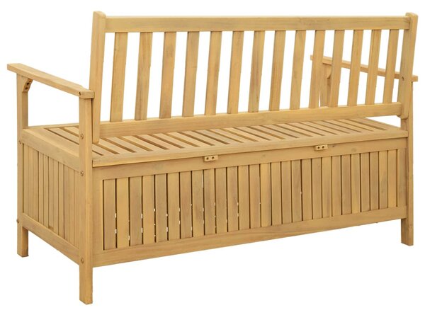 Tárolópad 2 -Seater 120 x 63 x 84 cm Tömör Akácia Négyszögletes