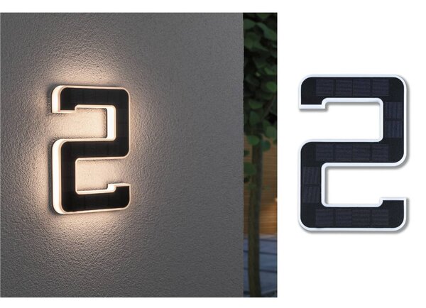 Paulmann LED Solar House 2 számú napelemes ház, Fekete, Műanyag, Modern