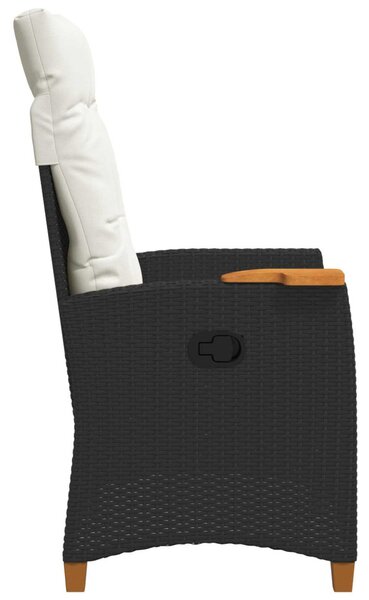Dönthető szék tea tállal párnával 62 x 64 x 112 cm polirattan