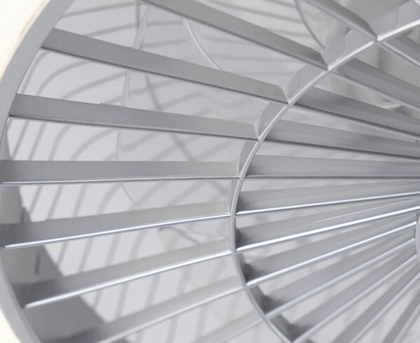 Ezüst színű mennyezeti ventilátor csillag effektussal ,LED-del, fényerőszabályzóval és távirányítóval (60cm)