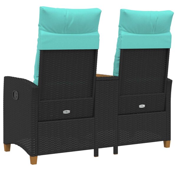 Dönthető pad asztallal 2 -Seater 126 x 65 x 112 cm polirattan