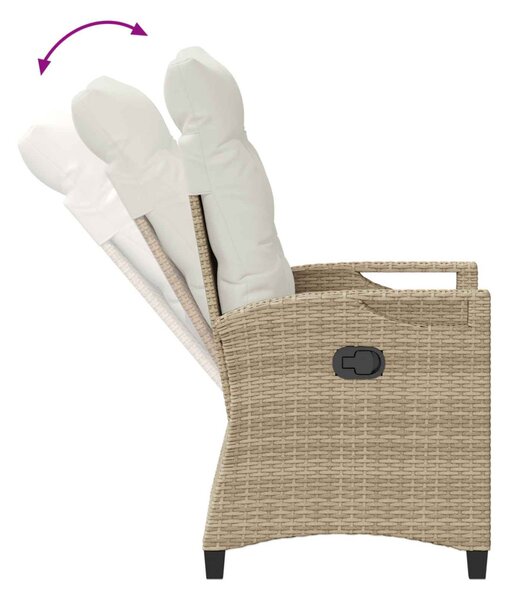 VidaXL Kerti Szék 2 pcs Beige és krém 56 x 60 x 112 cm