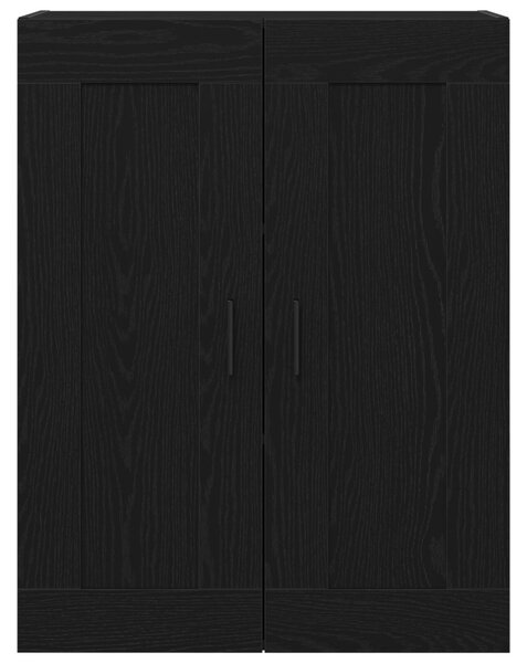VidaXL Fali Szekrény Fekete Tölgy 69,5x34x90 cm Műanyag