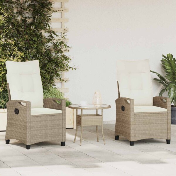 VidaXL Kerti Szék 2 pcs Beige és krém 56 x 60 x 112 cm
