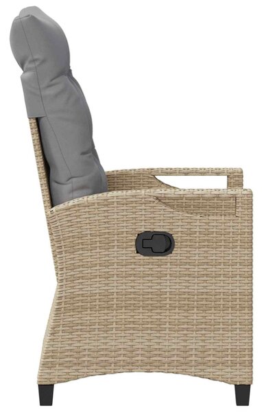 Fekvő Kerti Szék Beige és Világosszürke 56 x 60 x 112 cm