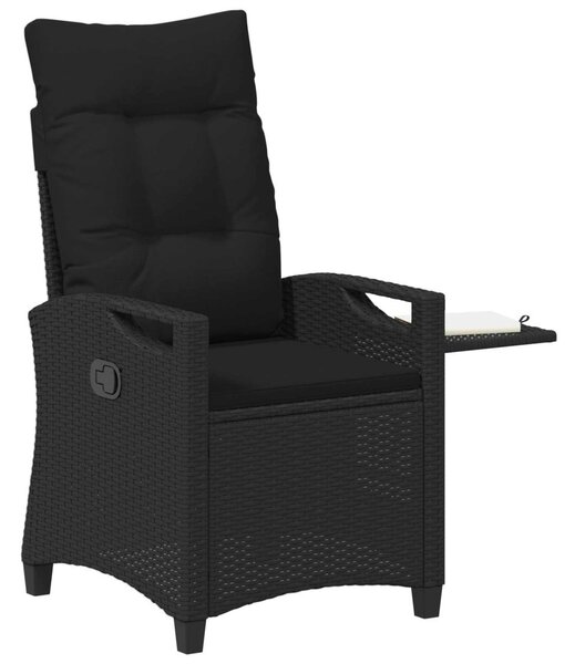 Fekvő Kerti Szék Fekete 56 x 60 x 112 cm polirattan