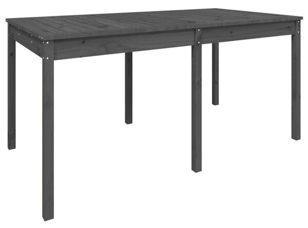 Fenyőfa Kerti Asztal - Szürke - 160x82,5x76 cm