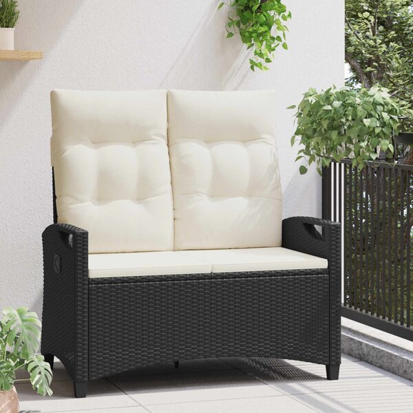 Kerti pad Fekete és Krém 105 x 60 x 112 cm Acél és poliészter