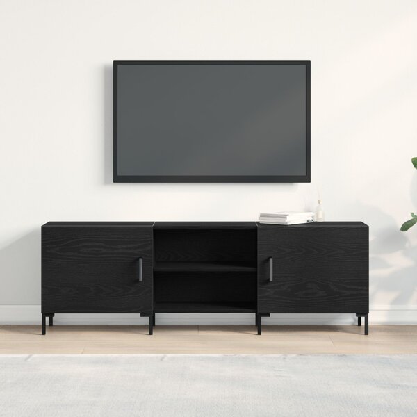 TV szekrény garnitúra 150 x 30 x 50 cm Fekete tölgy Szerelt Fa