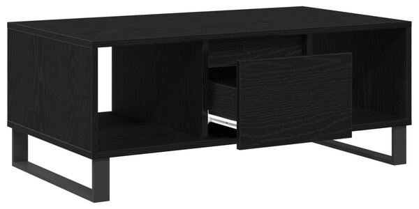 Dohányzóasztal fiókkal Fekete tölgy 90 x 50 x 36.5 cm Faanyag
