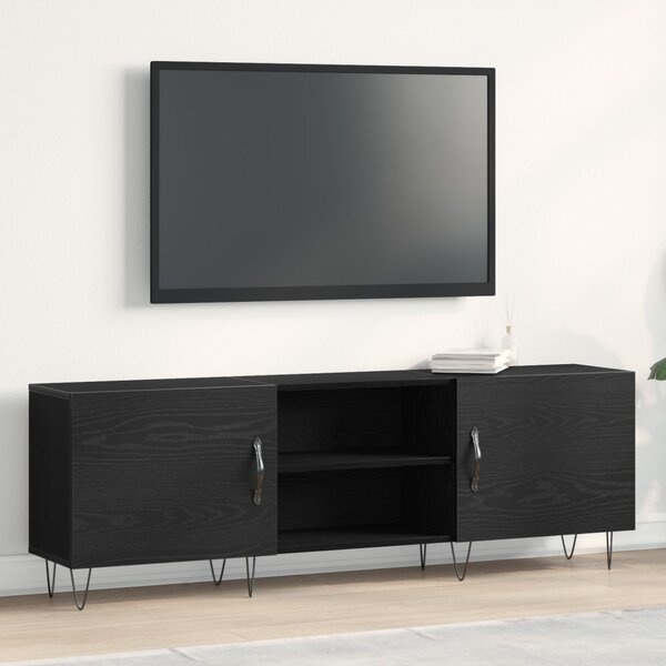 TV szekrény garnitúra 150 x 30 x 50 cm Fekete tölgy Szerelt Fa