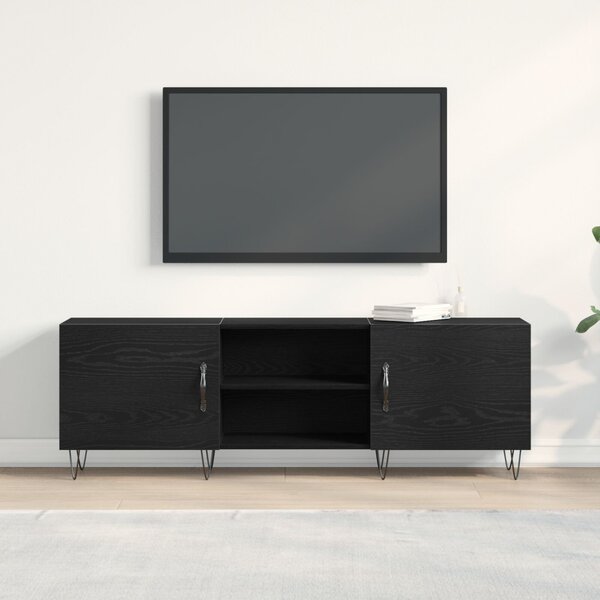 TV szekrény garnitúra 150 x 30 x 50 cm Fekete tölgy Szerelt Fa