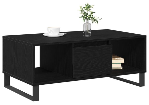 Dohányzóasztal fiókkal Fekete tölgy 90 x 50 x 36.5 cm Faanyag