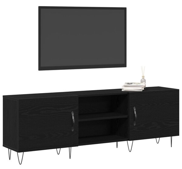 TV szekrény garnitúra 150 x 30 x 50 cm Fekete tölgy Szerelt Fa