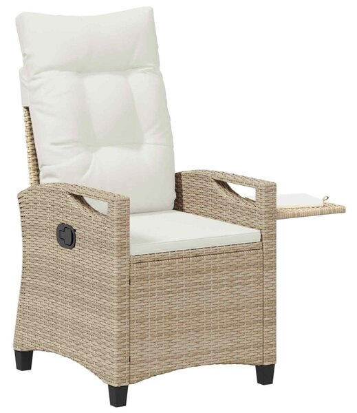 Fekvő Kerti Szék Beige és krém 56 x 60 x 112 cm polirattan