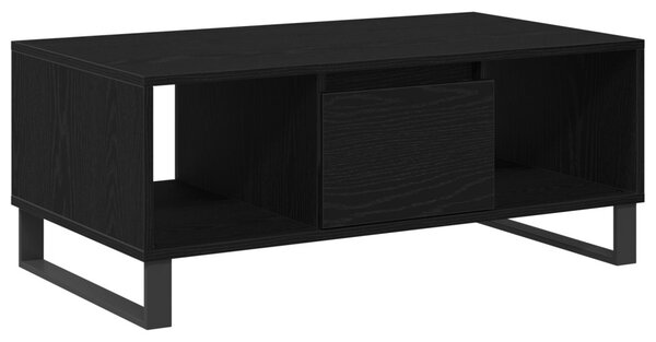 Dohányzóasztal fiókkal Fekete tölgy 90 x 50 x 36.5 cm Faanyag