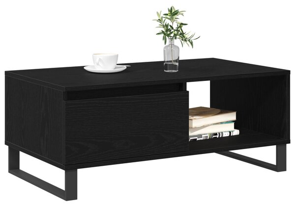 Dohányzóasztal fiókkal Fekete tölgy 90 x 50 x 36,5 cm Faanyag