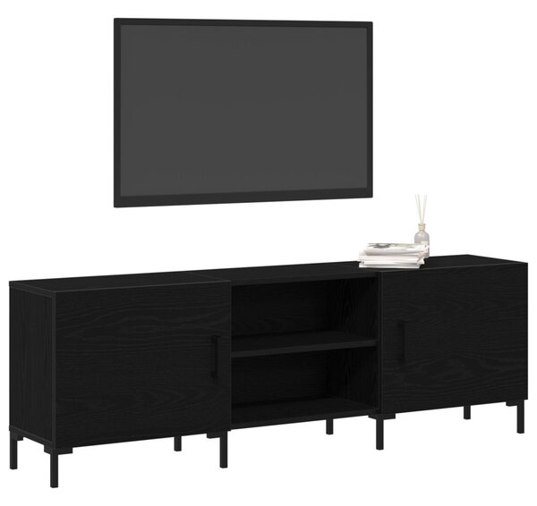 TV szekrény garnitúra 150 x 30 x 50 cm Fekete tölgy Szerelt Fa