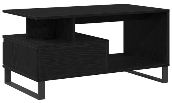 Dohányzóasztal Fekete Tölgy 90x49x45 cm Mérnöki Fa