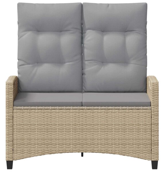 Kerti pad párnával Beige és Világosszürke 105 x 60 x 112 cm
