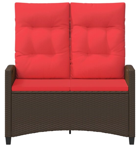Kerti pad Barna és Piros 105 x 60 x 112 cm Acél és poliészter