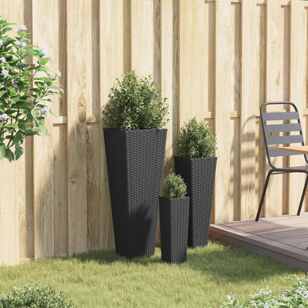 VidaXL Kültéri Készlet 3 pcs Fekete Fém
