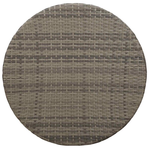 Kültéri dohányzóasztal Szürke Ø 68 x 30 cm polirattan