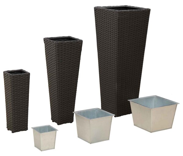 VidaXL Kültéri Készlet 3 pcs Fekete Fém
